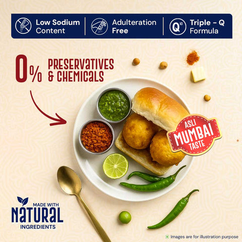 Best Vada Pav Masala with low sodium, no preservatives, and made with natural ingredients.